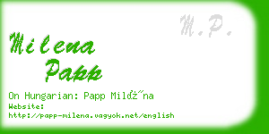 milena papp business card